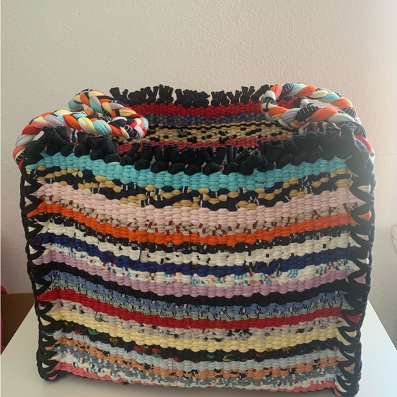 Beautiful Boho Large Rag Rug Storage Basket/Tote - Picture 2 of 10
